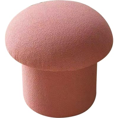 Bank Sofa Eenvoudig Modern Elastisch Comfortabel Zacht Rond Grenenhouten Voetenbankje voor Huisdecoratie roze