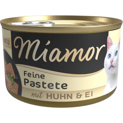 12 x 85 g Miamor Pastete natvoer voor katten + 50 g Miamor Kissies met eend gratis! - Ei & Kip