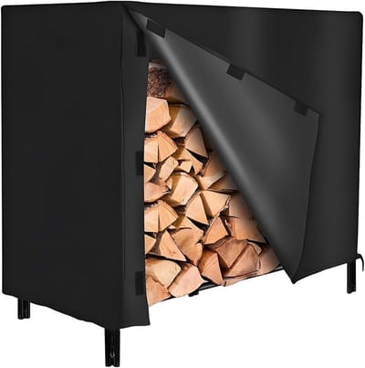 Brandhout Hoes - Opslag Houder - Hout Beschermen - Scheurvast Materiaal - 19.1D x 24B x 19.1H cm - Zwart