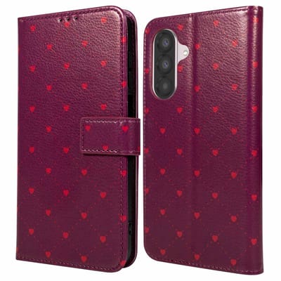 imoshion Hoesje - Geschikt voor Samsung Galaxy A36 - Design Bookcase smartphone - Crush Check Coral Dust