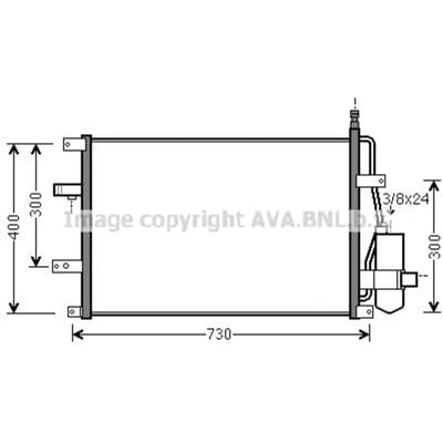 Condensator, airconditioning AVA COOLING VO5107D AVA