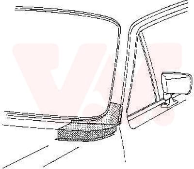 Van Wezel - WATERGELEIDINGSPLAAT VOOR VW GOLF I 1976-1983 GAV460729VWAN