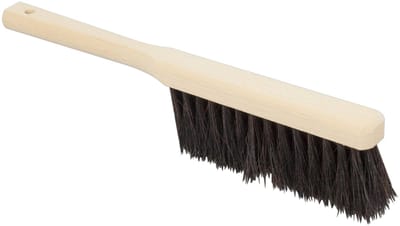 Buemag stoffer / handveger met zachte haren - binnen - beige - 31 cm - natuurvezel haren - ophang oog - schoonmaak veeg borstel