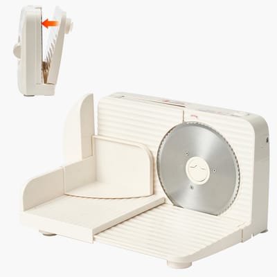 Universele Elektrische Vleessnijmachine 180 W met 17 cm Mes, Instelbare Snijdikte van 0–15 mm, Geschikt voor Bevroren Vlees, Ham en Biefstuk