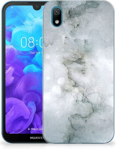 Back Cover voor Hoesje maken Huawei Y5 (2019) Painting Grey