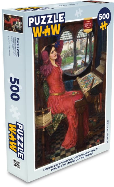 Puzzel I am half sick of shadows, said the Lady of Shalott - schilderij van John William Waterhouse - Legpuzzel - Puzzel 500 stukjes