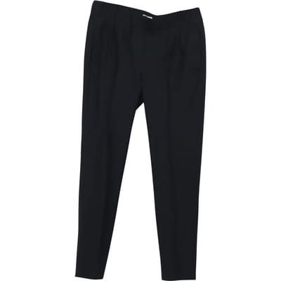 Brunello Cucinelli Broek in Marineblauw Wol