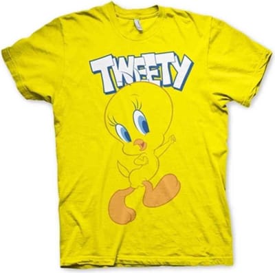 Looney Tunes Heren Tshirt -S- Tweety Geel
