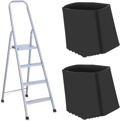 Stabiele rubberen antislipvoetjes met vloerbeschermers voor trapladders, eenvoudig te monteren, 2 stuks, 2 x 4 cm, stille bescherming en accessoires voor huishoudelijk gebruik