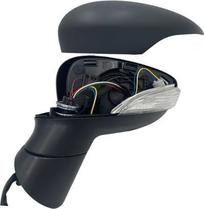 BILMAX Linker Buitenspiegel Vervanging voor Ford Fiesta 2013–2016, Elektrisch Verstelbaar, Handmatig Inklapbaar, met Richtingaanwijzer, Verwarmd, Overschilderbaar, 6-Pins (Bestuurderszijde)
