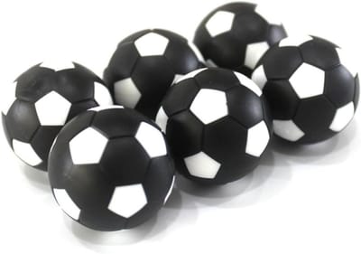 Tafelvoetbal Vervangballen - Mini Voetbalspel Ballen - Intensieve Spellen - Traditioneel Patroon - 32 mm Diameter - Wit Zwart