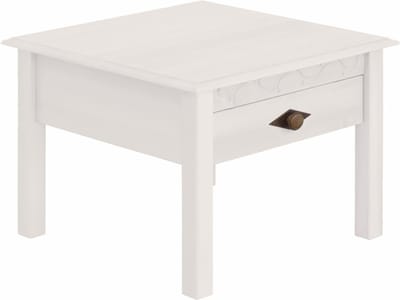 Laura - Salontafel 1 Lade Wit (42 x 60 x 60 cm)