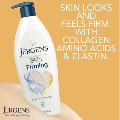 Jergens Skin Firming Body Lotion for Dry to Extra Dry Skin | Huidversteviging + Droge Huid, 496ml