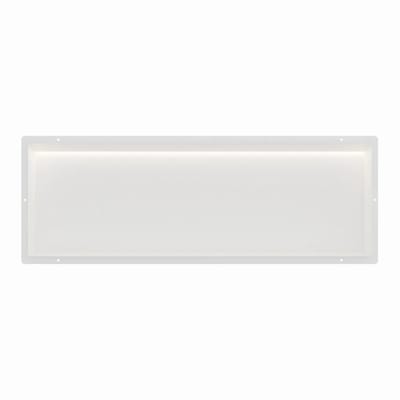 Mat wit RVS Inbouwnis 30x90x7cm met tegelflens en RGB verlichting