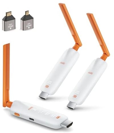 Draadloze HDMI zender met 2 ontvangers - draadloze transmissie van laptop naar tv en projector