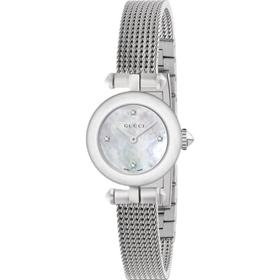 Gucci YA141512 Moeder van Parel Diamond Dot Dial dames horloge