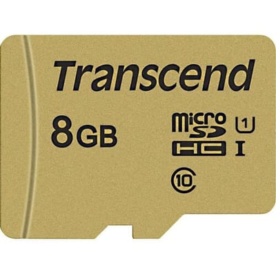 Transcend Premium 500S microSDHC-kaart 8 GB Class 10, UHS-I, UHS-Class 1 Incl. SD-adapter