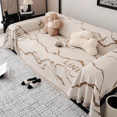 Nordic Zachte Sofa Handdoek Dekens Outdoor Camping Picknick Grote Deken Vrije Tijd Ontspanning Strandlaken wit Reizen Dik Kleed Sofa Mat 180x130cm