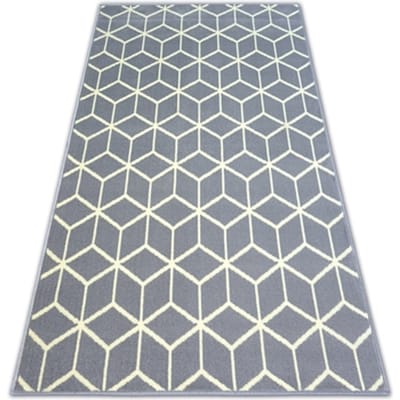 Kleden Rugsx Tapijt BCF BASE CUBE 3956 VIERKANTEN grijskleurin 185x270 cm