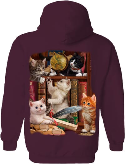 Kittens In The Library The Coloured House Hoodie XXL