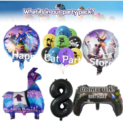 Schietspel Fortnition Verjaardagsfeest Decoratie Cartoon Alpaca Llama Bord Tafelkleed Babyshower Kinderen Bedankjes Feestartikelen