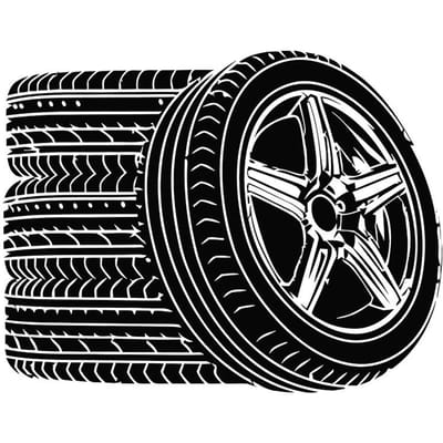 Banden Muurstickers Raceauto Wiel Auto Motorfiets Sportbanden Winkel Auto Reparatie Service Vinyl Decor Garage Stickers Behang S572 (as the picture,M 54x42cm) gray