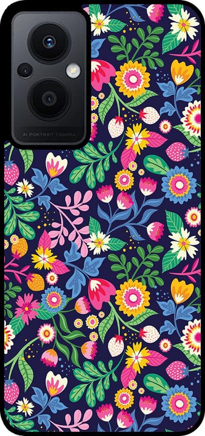 Smartphonica Telefoonhoesje Geschikt voor Oppo Reno7 Lite met bloemen opdruk - TPU backcover case flower design geschikt voor Oppo Reno7 Lite