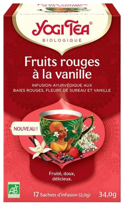 Yogi Tea Biologische Rode Vruchten & Vanille 17 Zakjes