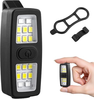 1PC Clip-on zaklamp, looplamp, oplaadbare veiligheidslampen, LED werklamp, draagbare handvrije zaklamp voor nachtelijk wandelen, hondenlopen, kamperen, wandelen, zwart