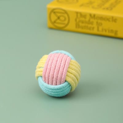Interactief Katoenen Touw Speelgoed Bal voor Katten Accessoires Huisdier Speelgoed katoenen bal Kauw Katoenen Touw Knoop Bal Training Interactief Speelgoed