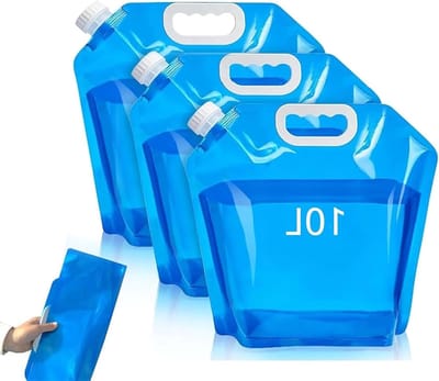 3 Stuks Vouwbare Water Canisters van 10L - Ideaal voor Kamperen, Festivals en Outdoor Activiteiten - Handige Waterzak en Wateropslag Tank