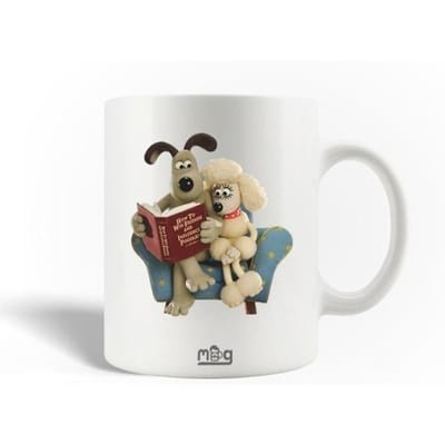 Mug en Céramique - MANIACASE - Fluffles et Gromit - 30cl - Blanc - Compatible lave-vaisselle