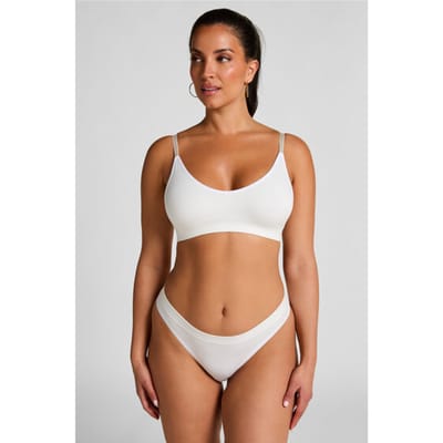 Hunkemöller Dames Lingerie String Dide - Wit - maat XS