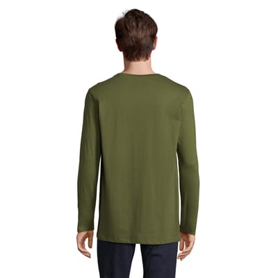 SOLS Heren Imperial Katoenen T-shirt met lange mouwen (Donkere Khaki)