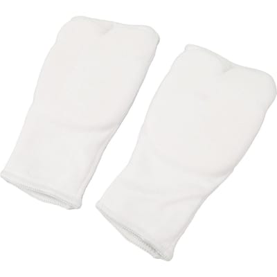 Bandes de Boxe Respirantes Élastiques Portables Rembourrées Gants Intérieurs de Kickboxing pour Karaté Arts Martiaux Blanc blanc
