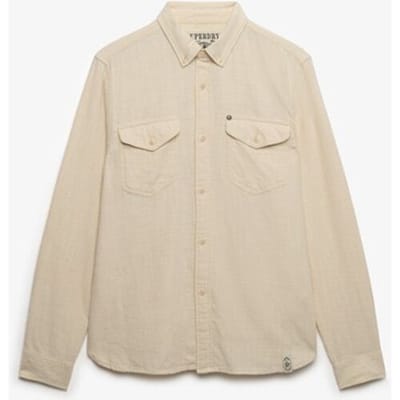 Superdry The Merchant Store Lite Overhemd met Lange Mouwen White Grootte: Xxxl