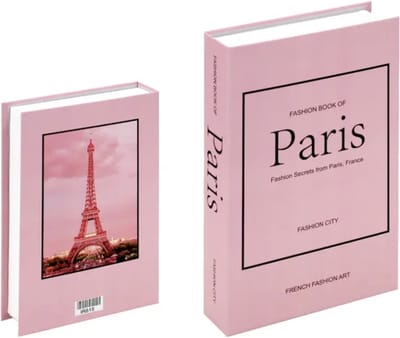 KimDo - Opberg boek - Paris - Roze- Opbergbox - Opbergdoos - Decoratie woonkamer - Boeken - Nep boek - Opbergboek