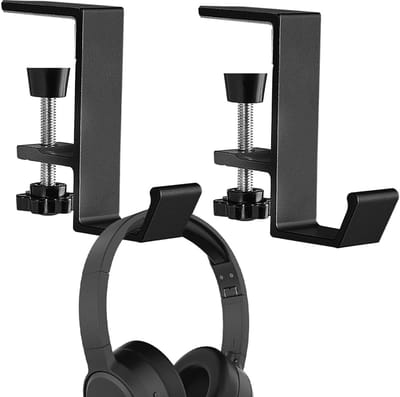 Thijox - 2 Stuks Koptelefoon Beugel - Hoofdtelefoonhouder voor Bureau, Gaming Headset Houder, Koptelefoonclip voor Sleutels en Tassen, Desk Stand, Sti