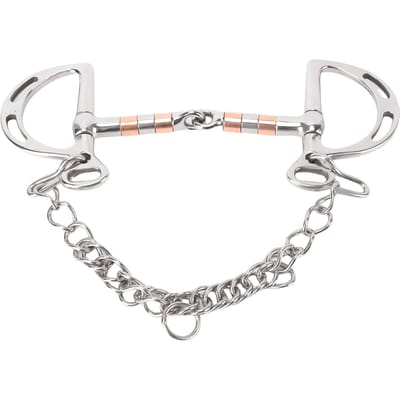 Mors Snaffle à Fentes en Acier Inoxydable Contrôle Amélioré Embouchure Articulée Creuse Mors de Cheval pour Équitation white