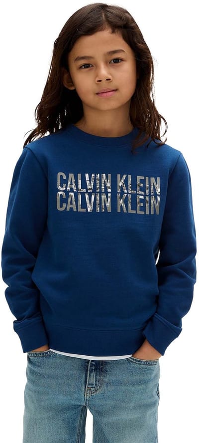 Sweatshirt Calvin Klein Terry Seasonal Logo Cn - Fashion Wear - Kinderen