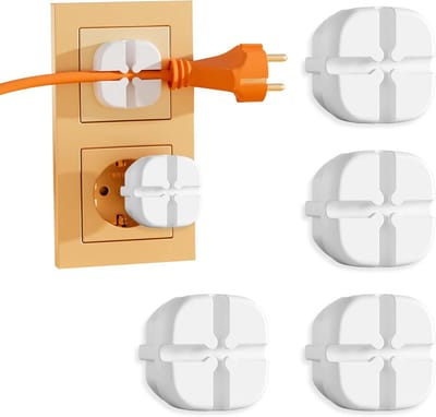 4x Spatwaterdichte Stopcontactbescherming met Kabelklem - Stofvrij voor Keuken en Badkamer