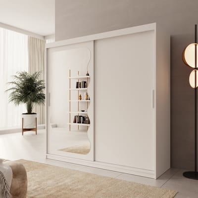 Meubella - Sentoji - Kledingkast - Wit - 200x62x200 cm