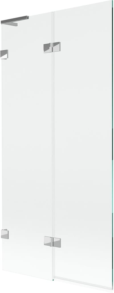 Mexen Lunar L badwand 2-delig links 90 x 150 , transparant, chroom - 897L-090-100-01-00-L
