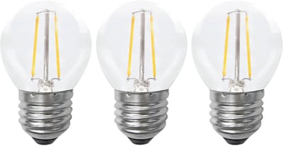 Bailey | 3x LED Bol | Grote fitting E27 | 2W