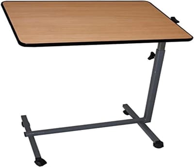 DnA® Bedtafel - Laptoptafel - Bedtafeltje met Wielen - Bedtafeltje voor op Bed - Bruin - 65cm x 7cm x 67cm
