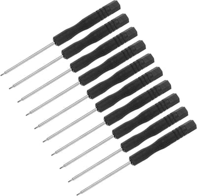 Precisie Phillips Schroevendraaier 1.5mm - 80mm Lengte, Stalen Schroevendraaier met Antislip Grip voor Brillen, Horloges en Elektronica - 10 Stuks