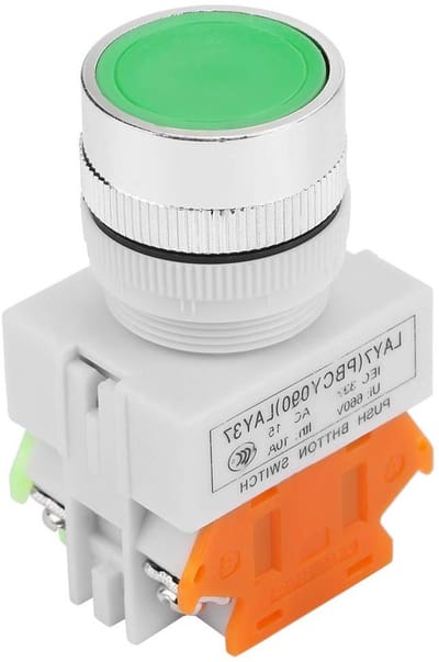 Drukknop Moment Schakelaar - Groene Drukknop - Industriële Besturing - Automatische Reset - 22 mm - Groen