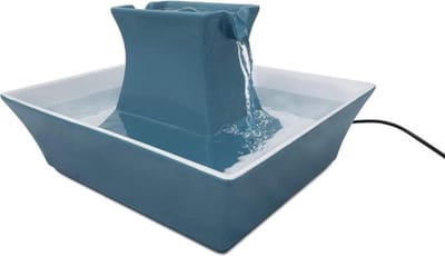 Luxe Drinkfontein – Kat – Keramiek – Waterfontein Kat – Kattenfontein – Stijlvol Design – Verhoogde Hydratatie – Stijlvol Design – Blauw