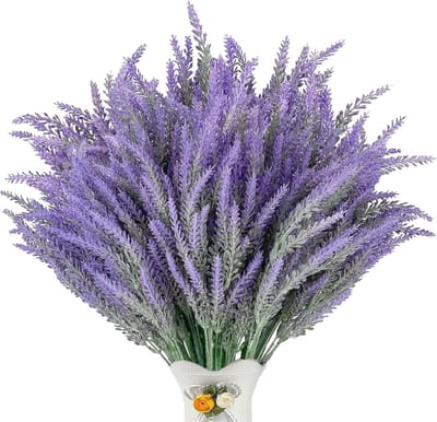 12 Stuks Kunstmatige Lavendel 36 cm - Realistische Droogbloemen voor Potdecoratie en Binnen-Buiten Versiering