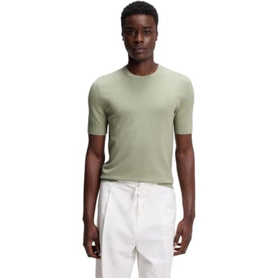 slim fit T-shirt van fijngebreid model 'SAN CARL-CV'